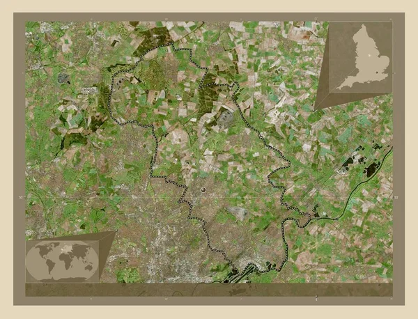 Gedling Μητροπολιτική Περιφέρεια Αγγλίας Μεγάλης Βρετανίας Υψηλής Ανάλυσης Δορυφορικός Χάρτης — Φωτογραφία Αρχείου