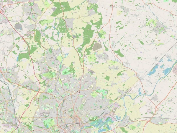Gedling Distrito Metropolitano Inglaterra Gran Bretaña Mapa Calle Abierto —  Fotos de Stock