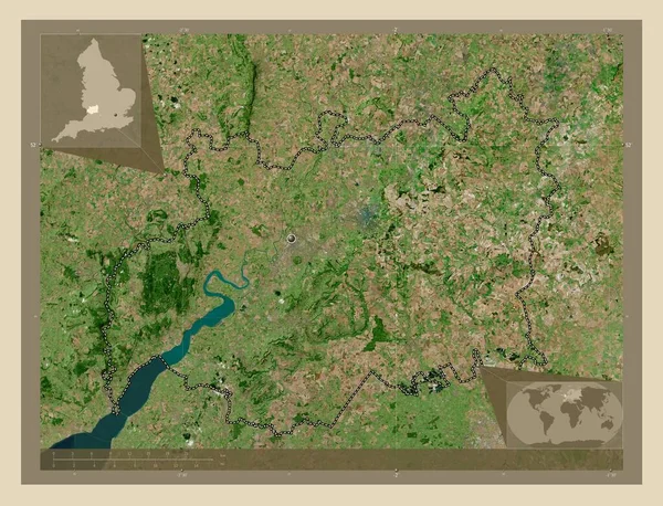 Gloucestershire Condado Administrativo Inglaterra Grã Bretanha Mapa Satélite Alta Resolução — Fotografia de Stock