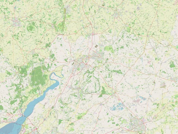 Gloucestershire Condado Administrativo Inglaterra Gran Bretaña Mapa Calle Abierto —  Fotos de Stock