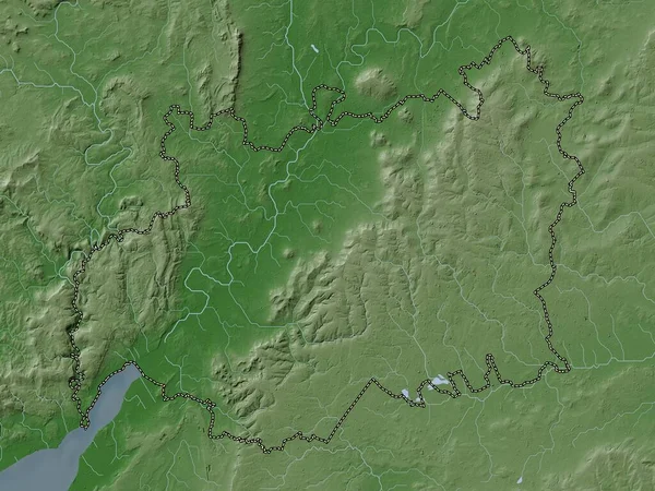 Gloucestershire Διοικητική Περιφέρεια Αγγλίας Μεγάλης Βρετανίας Υψόμετρο Χάρτη Χρωματισμένο Wiki — Φωτογραφία Αρχείου