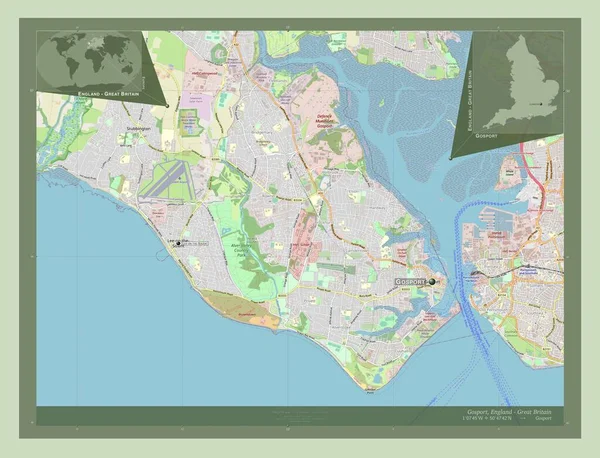 Gosport Nicht Metropolbezirk Von England Großbritannien Open Street Map Orte — Stockfoto