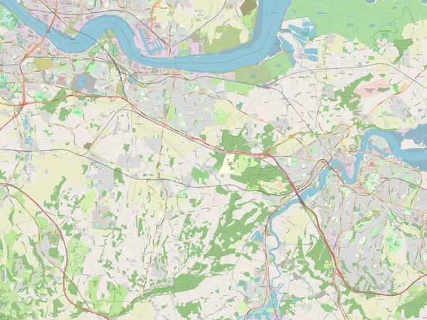 Gravesham Distrito Metropolitano Inglaterra Gran Bretaña Mapa Calle Abierto —  Fotos de Stock
