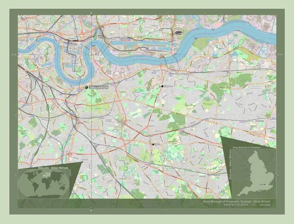 Royal Borough Greenwich London Borough England Gran Bretagna Mappa Stradale — Foto Stock