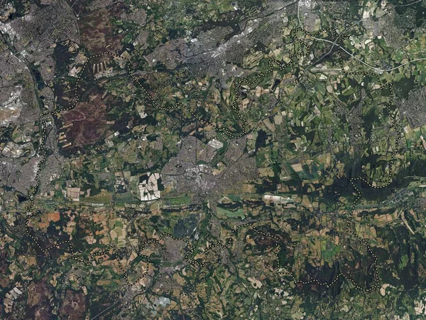 吉尔福德 英格兰的非大都市地区 大不列颠 高分辨率卫星地图 — 图库照片