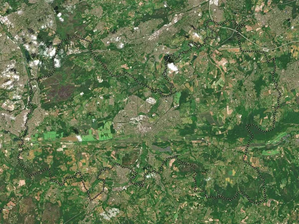 Guildford Distrito Não Metropolitano Inglaterra Grã Bretanha Mapa Satélite Baixa — Fotografia de Stock