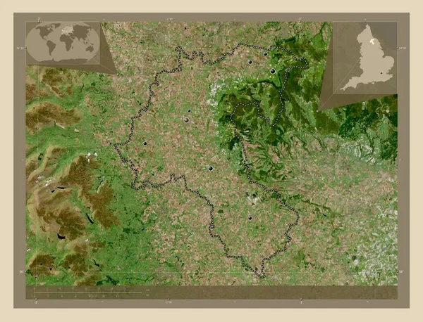 Hambleton Niet Grootstedelijk District Van Engeland Groot Brittannië Satellietkaart Met — Stockfoto