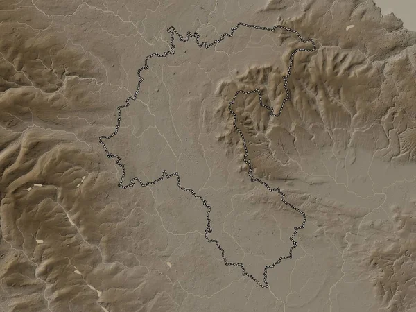 Hambleton Μητροπολιτική Περιφέρεια Αγγλίας Μεγάλης Βρετανίας Υψόμετρο Χάρτη Χρωματισμένο Τόνους — Φωτογραφία Αρχείου