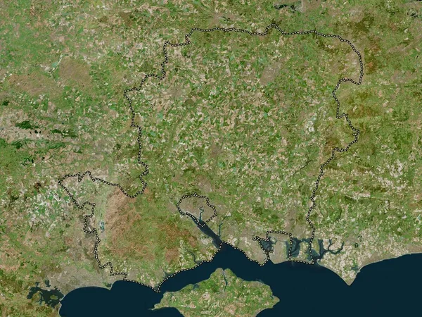 Hampshire Verwaltungsbezirk Von England Großbritannien Hochauflösende Satellitenkarte — Stockfoto