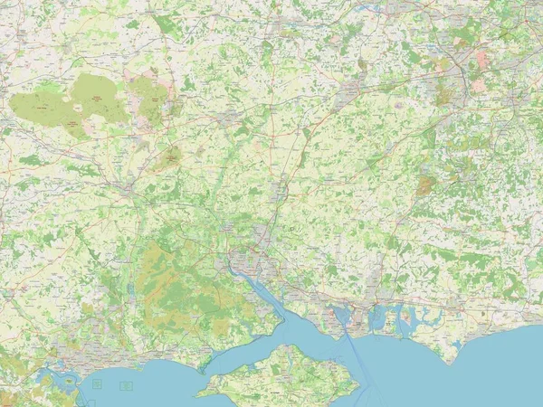Hampshire Condado Administrativo Inglaterra Gran Bretaña Mapa Calle Abierto — Foto de Stock