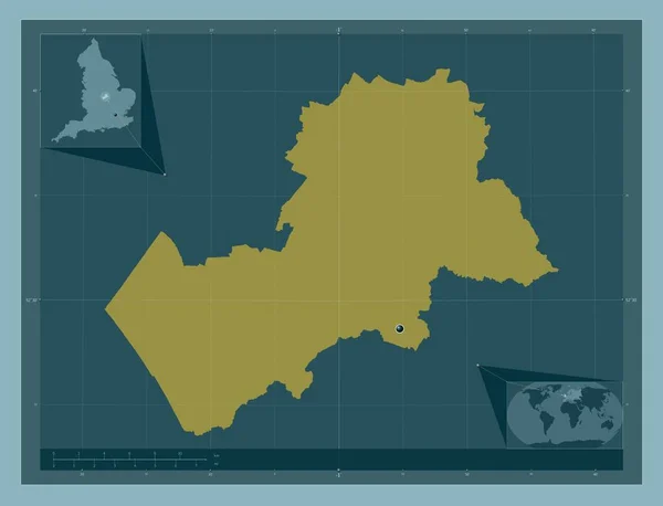 Harborough Englands Icke Storstadsdistrikt Storbritannien Fast Färgform Hjälpkartor För Hörnen — Stockfoto