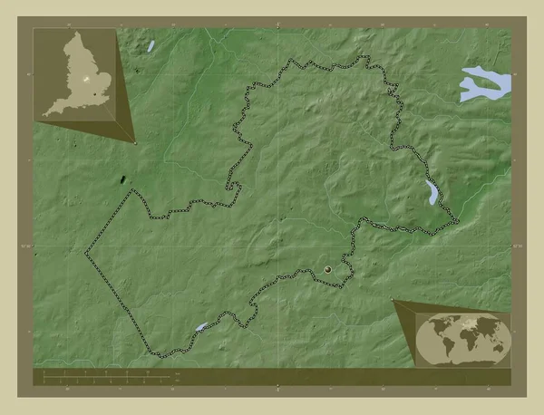 Harborough Englands Icke Storstadsdistrikt Storbritannien Höjd Karta Färgad Wiki Stil — Stockfoto