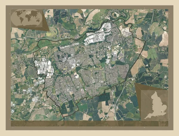 Harlow Non Metropolitní Okres Anglie Velká Británie Satelitní Mapa Vysokým — Stock fotografie