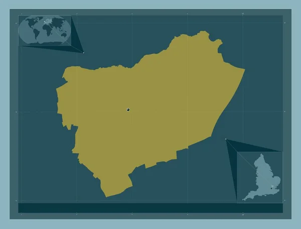 英格兰非大都市地区的哈洛 大不列颠 固体的颜色形状 角辅助位置图 — 图库照片