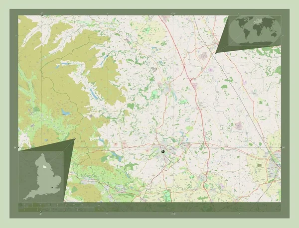 Гаррогейт Неметаморфозный Район Англии Великобритания Карта Улиц Вспомогательные Карты Расположения — стоковое фото