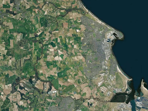 Hartlepool Enhetlig Auktoritet England Storbritannien Högupplöst Satellitkarta — Stockfoto