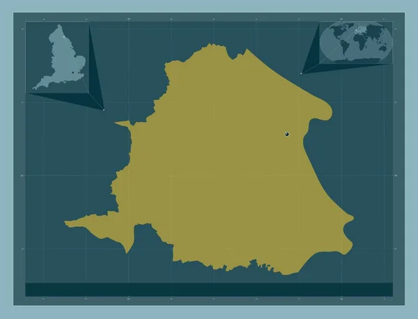 ハートルプール イギリスの統一当局 イギリス しっかりした色の形 コーナー補助位置図 — ストック写真