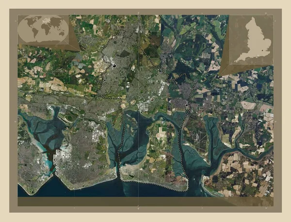 Гавант Нестоличний Район Англії Велика Британія Супутникова Карта Високої Роздільної — стокове фото