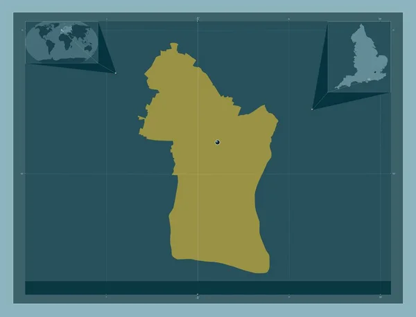 Havant Icke Storstadsdelen England Storbritannien Fast Färgform Hjälpkartor För Hörnen — Stockfoto