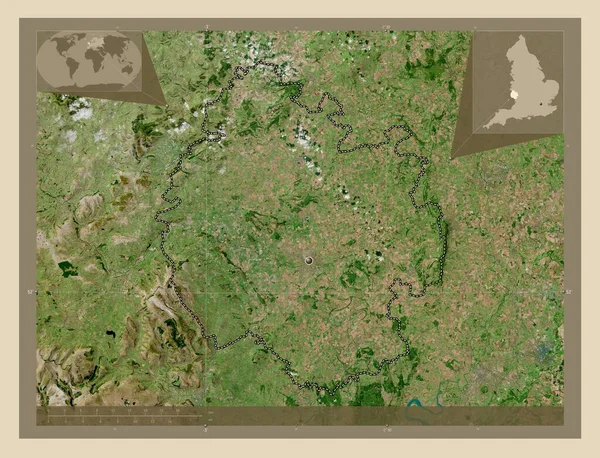 Herefordshire Унітарна Влада Англії Велика Британія Супутникова Карта Високої Роздільної — стокове фото