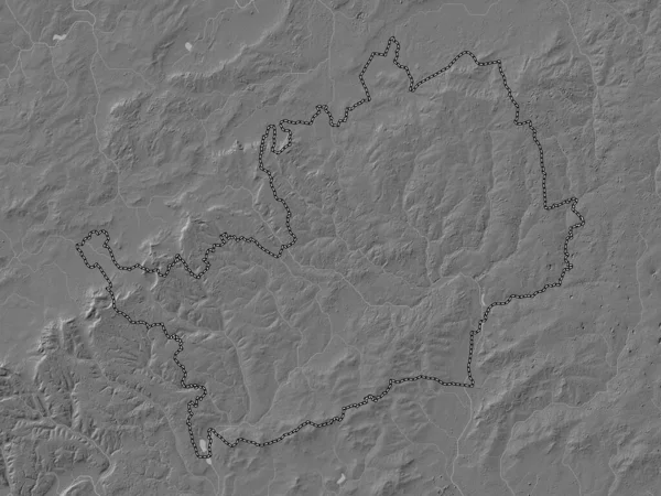 赫特福德郡 英国的行政区划 附有湖泊和河流的比尔韦勒高地图 — 图库照片