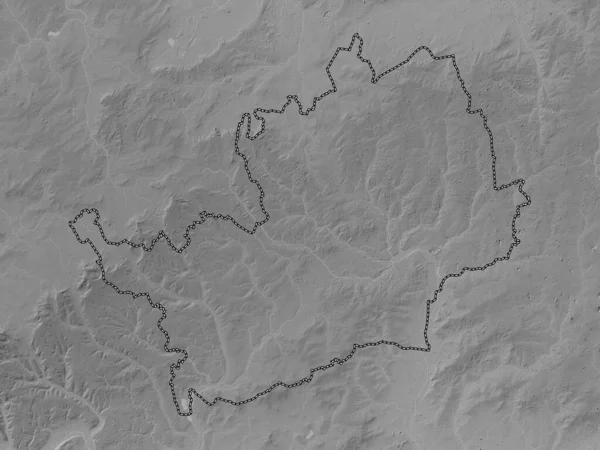 イギリスの行政郡 ハートフォードシャー イギリス 湖や川とグレースケール標高マップ — ストック写真
