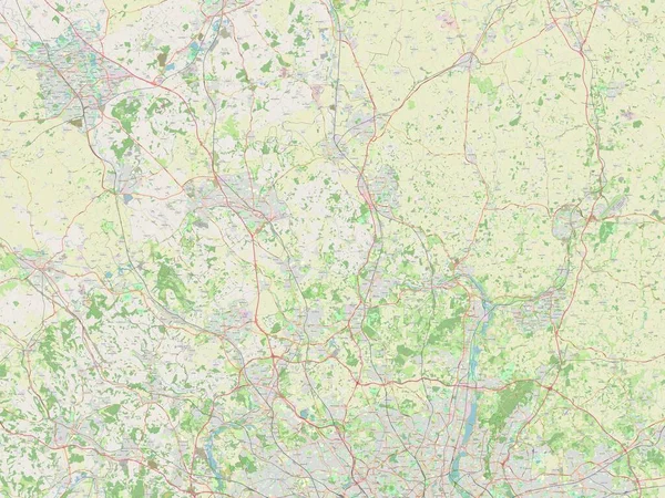 Гертфордшир Адміністративний Графство Англія Велика Британія Відкрита Карта Вулиць — стокове фото