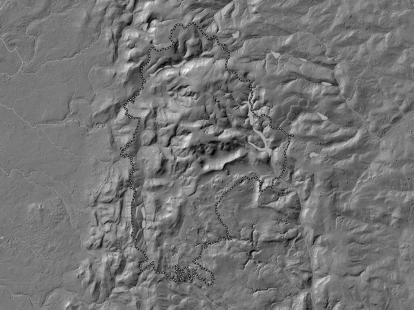 High Peak Niemetropolitalny Dystrykt Anglii Wielka Brytania Dwupoziomowa Mapa Wysokości — Zdjęcie stockowe