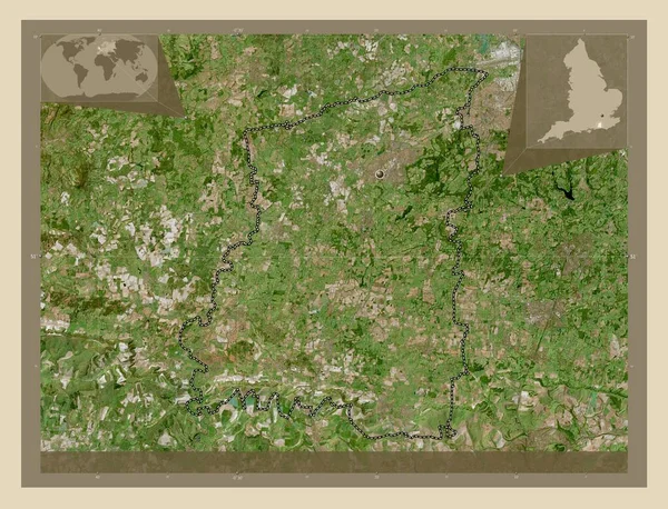 Horsham Nicht Großraum England Großbritannien Hochauflösende Satellitenkarte Eck Zusatzstandortkarten — Stockfoto