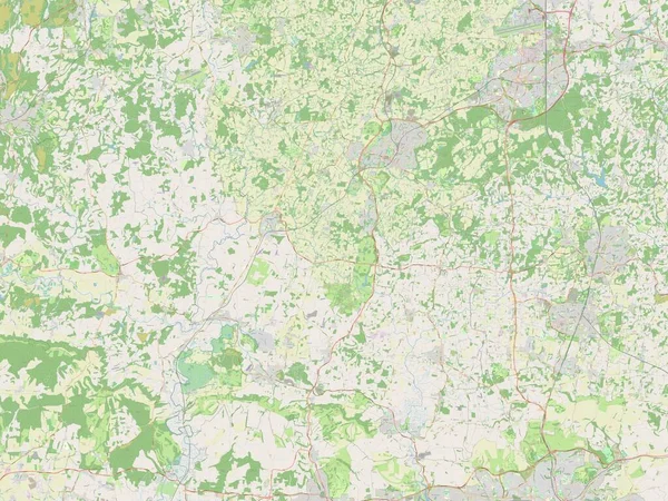 Horsham Нестоличний Район Англії Велика Британія Відкрита Карта Вулиць — стокове фото