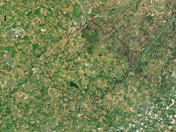 Huntingdonshire Englands Icke Storstadsdistrikt Storbritannien Lågupplöst Satellitkarta — Stockfoto