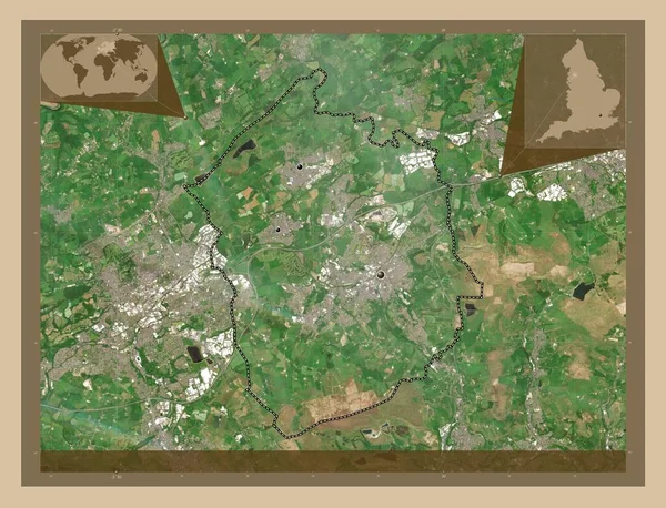 Hyndburn Niemetropolitalna Dzielnica Anglii Wielka Brytania Niska Rozdzielczość Satelity Lokalizacje — Zdjęcie stockowe