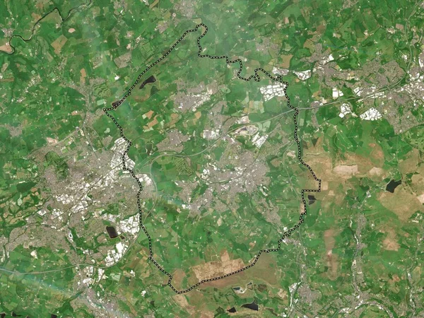 Hyndburn Distrito Não Metropolitano Inglaterra Grã Bretanha Mapa Satélite Baixa — Fotografia de Stock