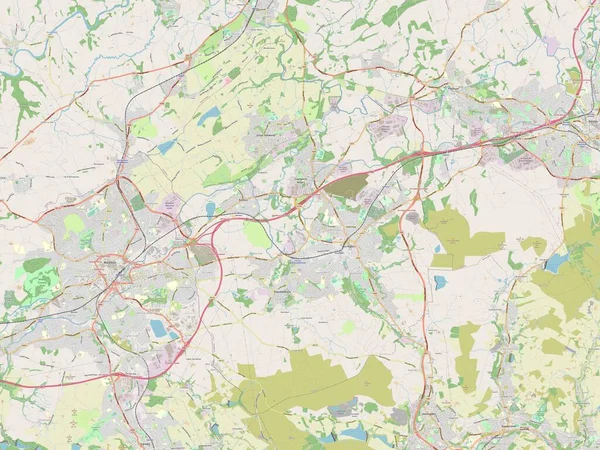 Hyndburn Non Metropolitan District England Great Britain Open Street Map — Stock Photo, Image