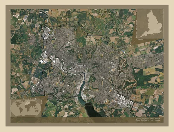 Ипсвич Неандертальский Район Англии Великобритания Спутниковая Карта Высокого Разрешения Места — стоковое фото