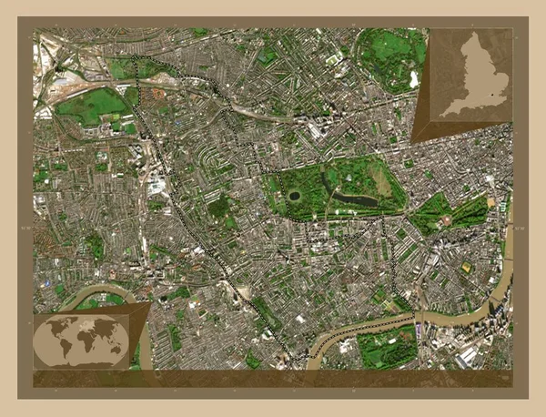 Королевский Район Кенсингтон Челси Лондонский Район Англии Великобритания Карта Спутника — стоковое фото