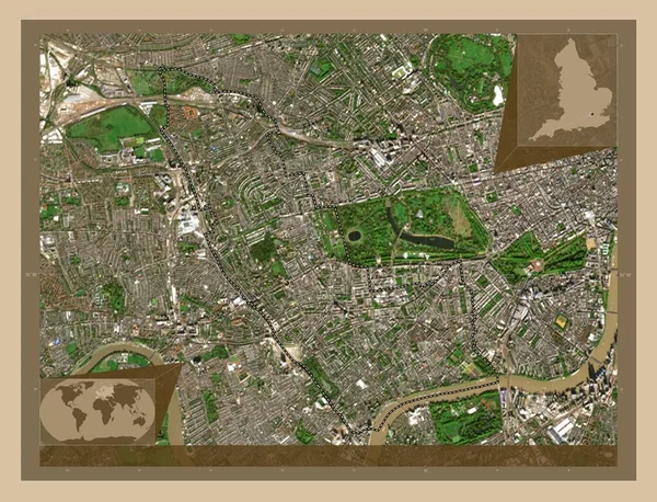 Royal Borough Kensington Chelsea London Borough England Great Britain Mappa — Foto Stock