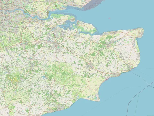 Kent Administrative County England Great Britain Open Street Map — Stock Photo, Image