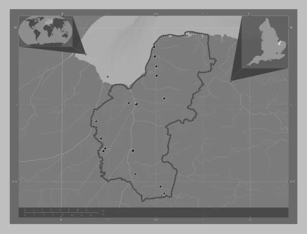 Кингз Линн Уэст Норфолк Неметаморфозный Район Англии Великобритания Карта Высот — стоковое фото