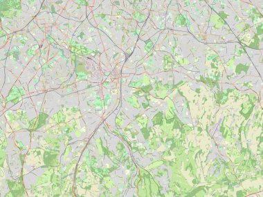 Londra Croydon İlçesi, İngiltere Londra İlçesi, Büyük Britanya. Açık Sokak Haritası
