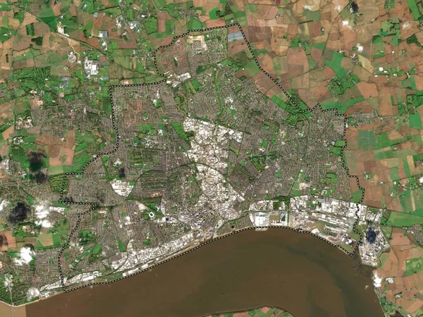 Kingston Hull Autoridade Unitária Inglaterra Grã Bretanha Mapa Satélite Baixa — Fotografia de Stock
