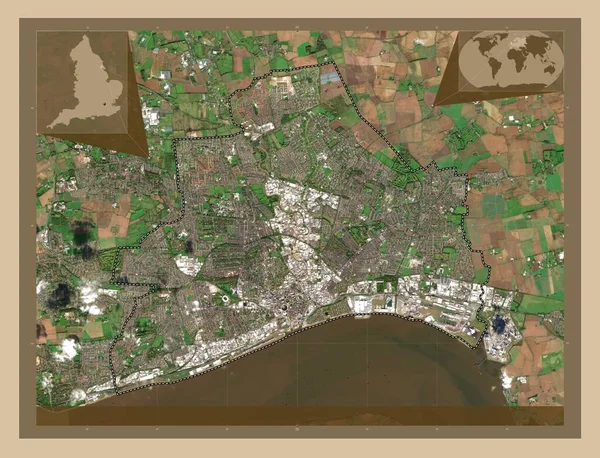 Kingston Hull Autorità Unitaria Dell Inghilterra Gran Bretagna Mappa Satellitare — Foto Stock