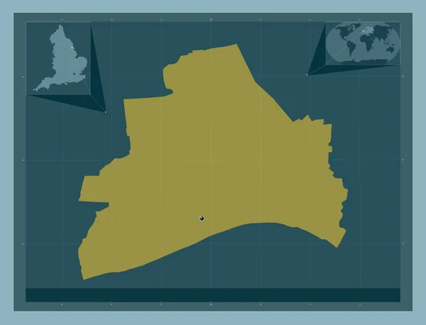 金斯顿对赫尔 英国的统一权威 大不列颠 固体的颜色形状 角辅助位置图 — 图库照片