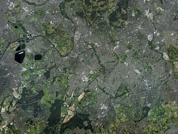Royal Borough Kingston Thames London England Storbritannien Högupplöst Satellitkarta — Stockfoto
