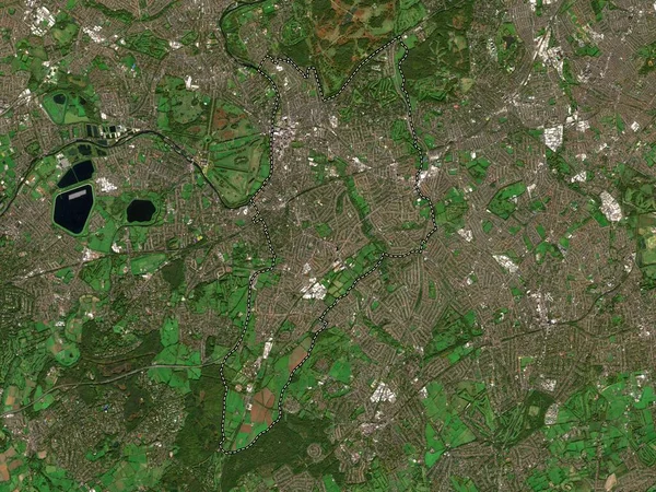 Royal Borough Kingston Thames Londres Gran Bretaña Mapa Satelital Baja —  Fotos de Stock