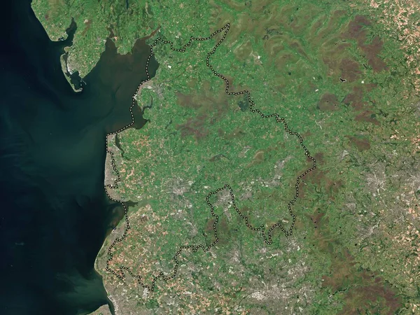 Lancashire Englands Administrativa Län Storbritannien Lågupplöst Satellitkarta — Stockfoto