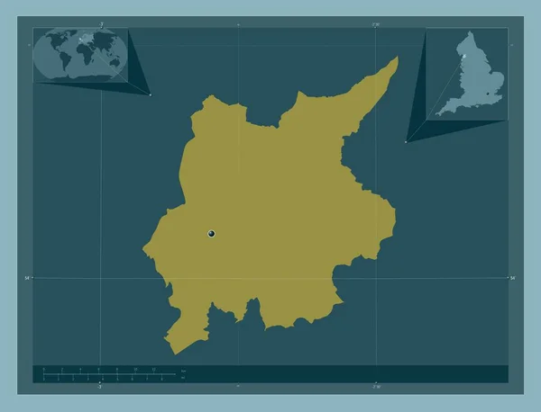 Lancaster Distrito Metropolitano Inglaterra Gran Bretaña Forma Color Sólido Mapas —  Fotos de Stock