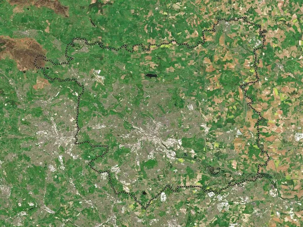 Leeds Condado Administrativo Inglaterra Gran Bretaña Mapa Satelital Baja Resolución —  Fotos de Stock