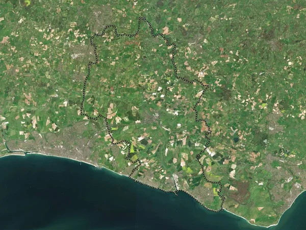 Lewes District Non Métropolitain Angleterre Grande Bretagne Carte Satellite Basse — Photo