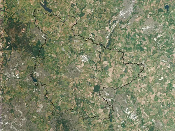 Lichfield Englands Icke Storstadsdistrikt Storbritannien Högupplöst Satellitkarta — Stockfoto